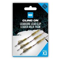 Nash Cling On Leadcore Lead Clip Leaders 75cm