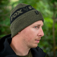 Fox Collection Beanie Hat Green & Black