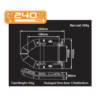 Fox 240 X Inflatable Boat With Air Deck