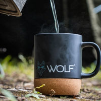 Wolf Black Ceramic Mug