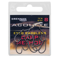 Drennan Acolyte Carp Method Barbless Eyed Hooks