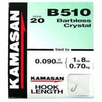 Kamasan Hooks To Nylon B510 Crystal Barbless