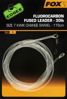 Fox Edges Fluorocarbon Fused Leader Kwik Change Swivel 