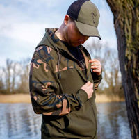 Fox LW Khaki/Camo Split Zip Hoody