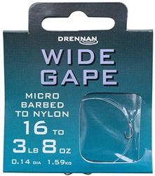 Drennan Hooks To Nylon Barbed Wide Gape