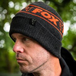 Fox Collection Beanie Hat Black & Orange