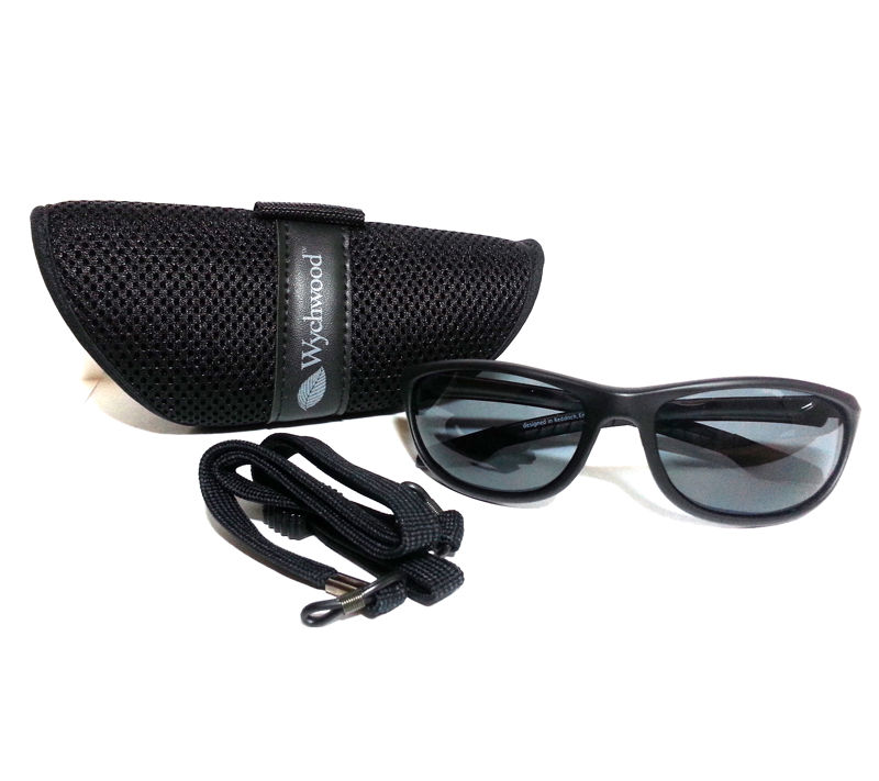 Wychwood Black Wrap Around Polarised Sunglasses (Smoke Lenses)