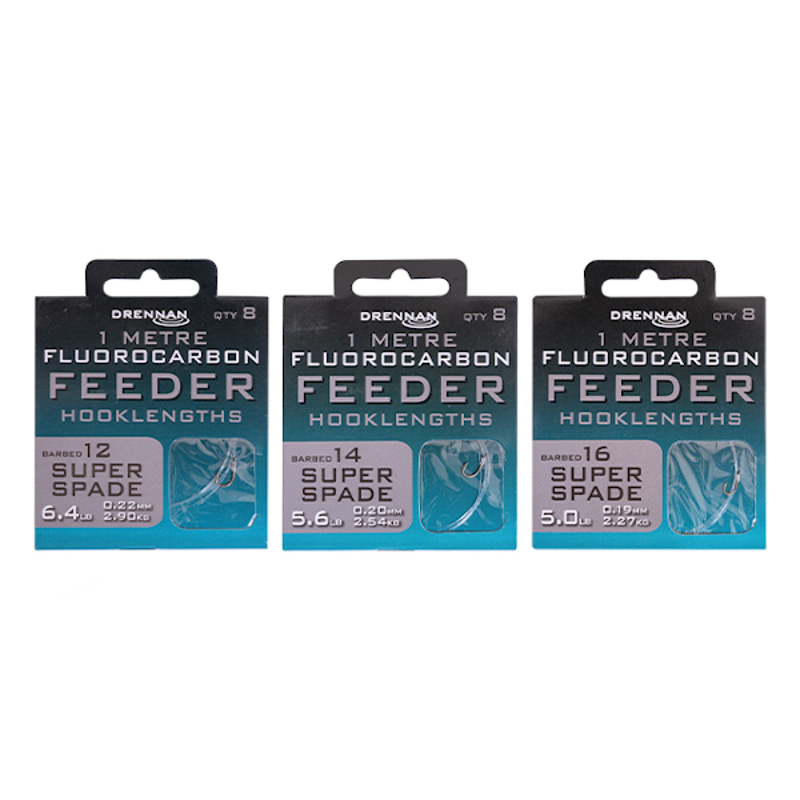 Drennan Fluoro Feeder Super Spade Hooklengths