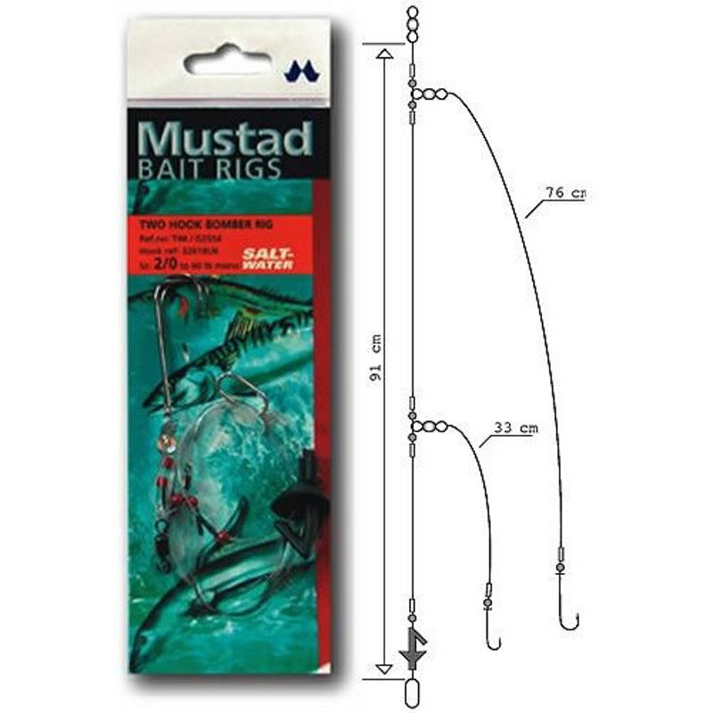 Mustad Rig Two Hook Bomber