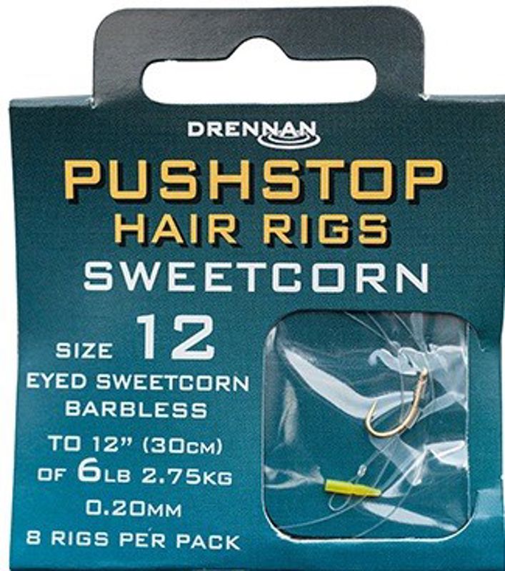 Drennan Pushstop Hair Rigs Sweetcorn