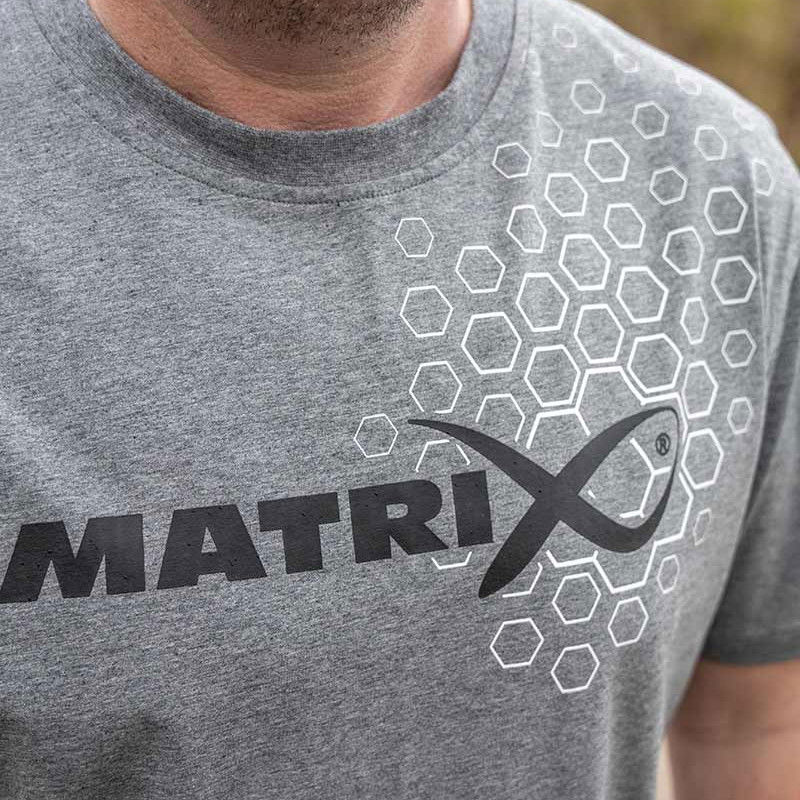 Matrix Grey Hex Print T-Shirt