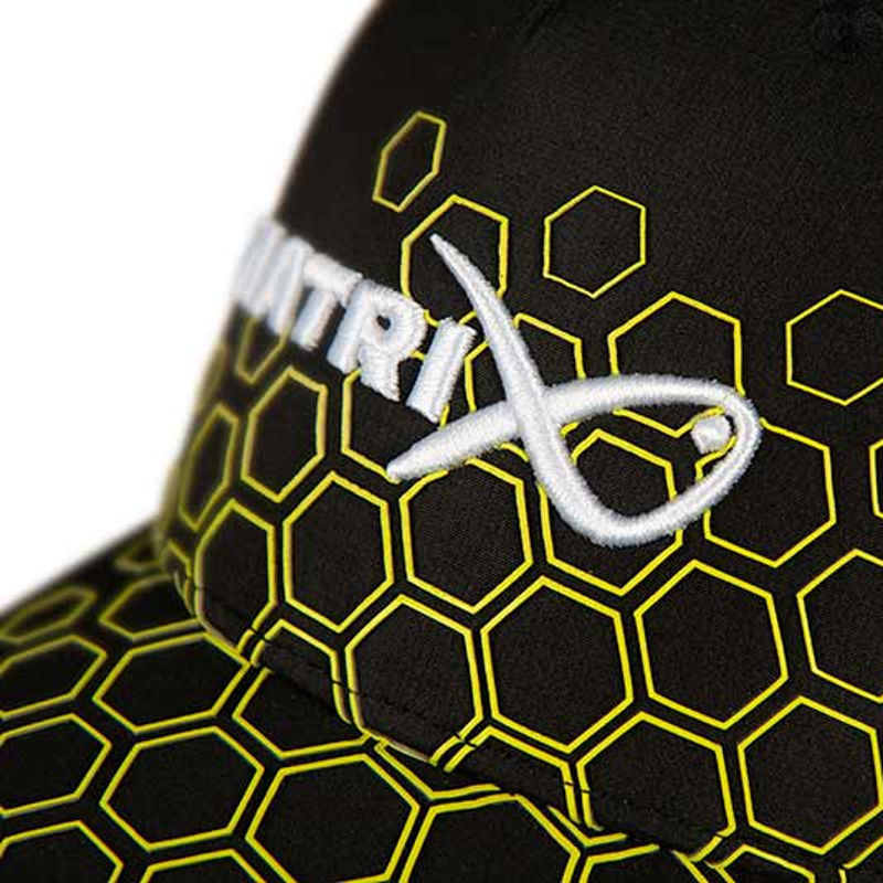 Matrix Hex Print Black Baseball Cap