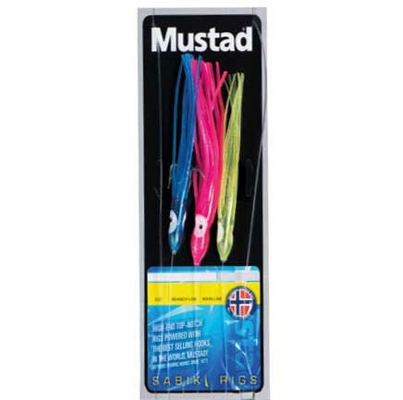 Mustad 3 Coloured Squid Rig