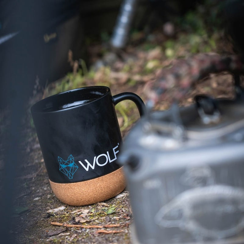 Wolf Black Ceramic Mug