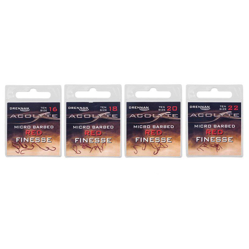 Drennan Acolyte Red Finesse Hooks