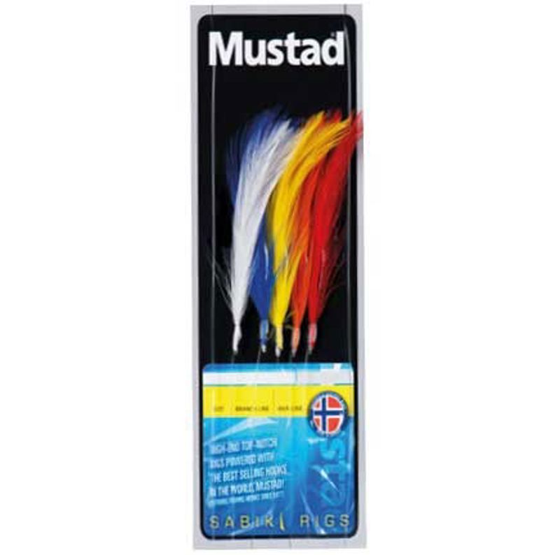 Mustad 5 Hook Multi Colour Feathers Rig