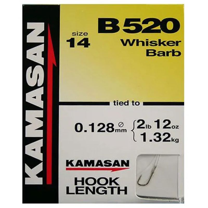 Kamasan Hooks To Nylon B520 Whisker Barbed