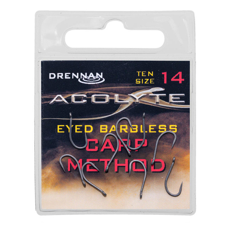 Drennan Acolyte Carp Method Barbless Eyed Hooks