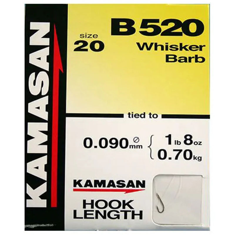 Kamasan Hooks To Nylon B520 Whisker Barbed