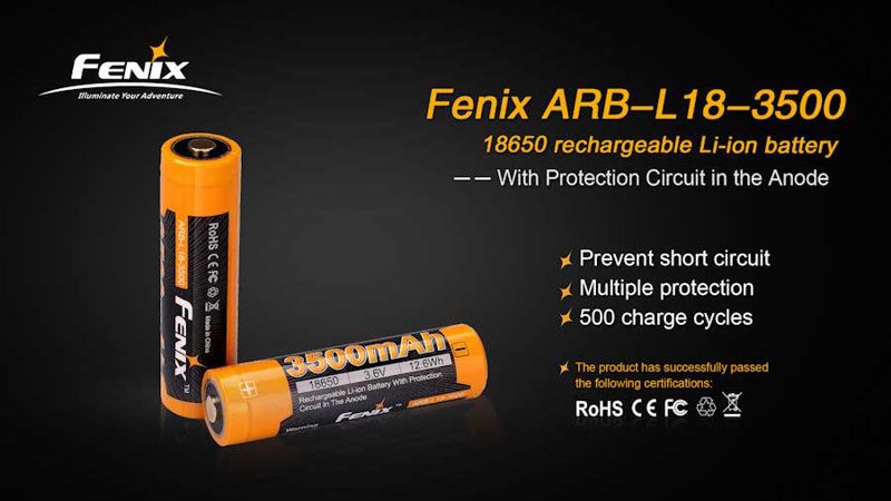 Fenix 18650 Rechargeable Li-ion Battery