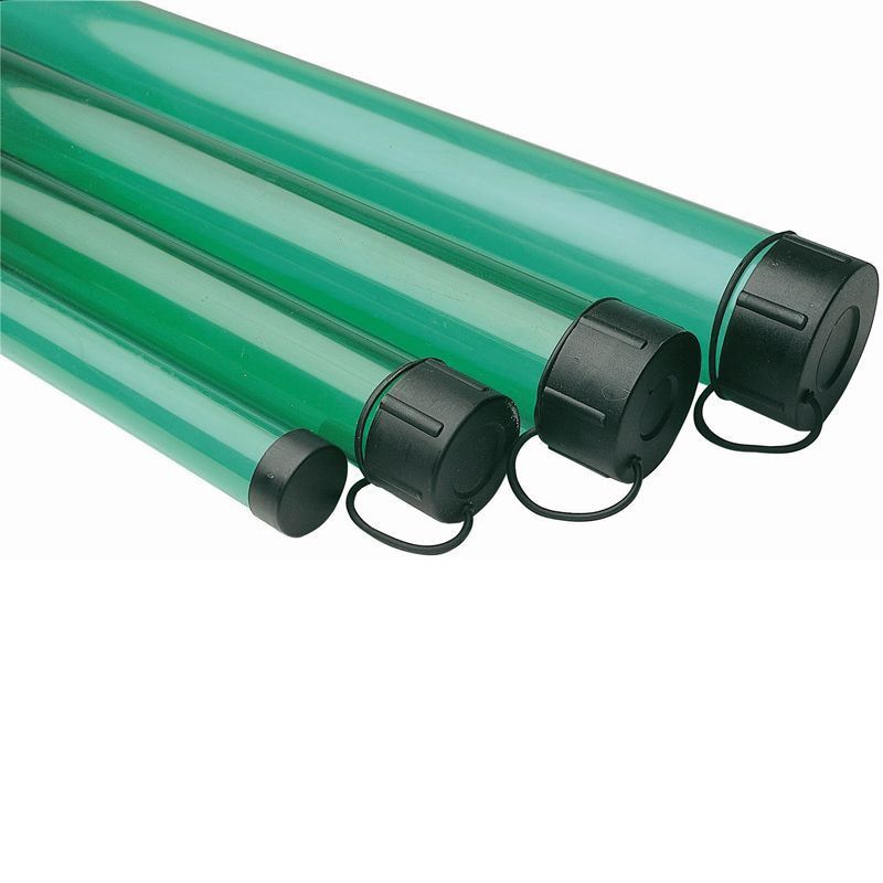 Clear Green Plastic Rod Tube