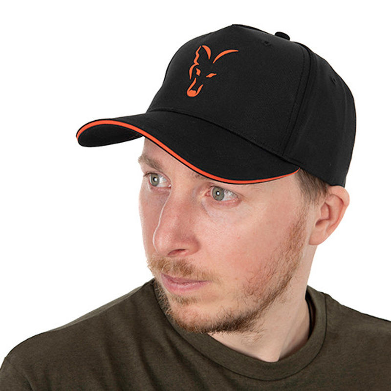 Fox Collection Baseball Cap Black & Orange