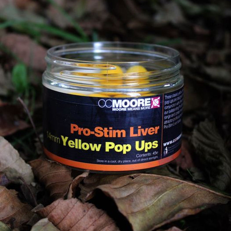 CC Moore Pro-Stim Liver Yellow Pop Ups 14mm