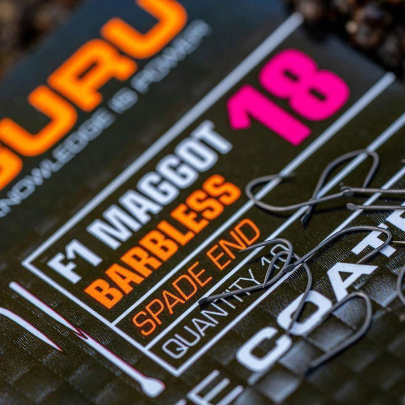 Guru F1 Maggot Hooks Barbless