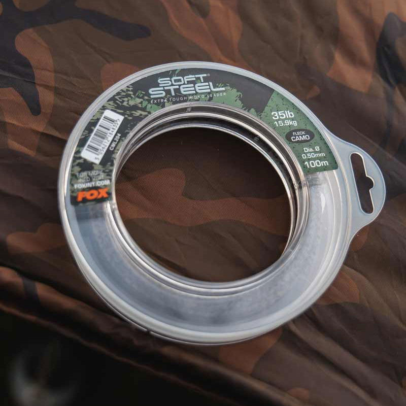 Fox Soft Steel Fleck Camo Leader 100m