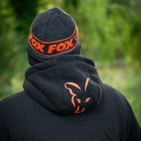 Fox Collection Sherpa Jacket Black & Orange