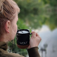 Wolf Black Ceramic Mug