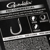 Gamakatsu Pro-C XS Commercial Spade Barbless Hooks