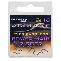 Drennan Acolyte Power Hair Rigger Barbless Eyed Hooks