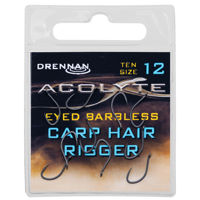 Drennan Acolyte Carp Hair Rigger Barbless Eyed Hooks