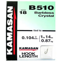 Kamasan Hooks To Nylon B510 Crystal Barbless