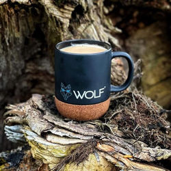 Wolf Black Ceramic Mug