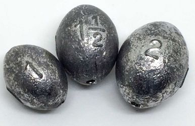 Drilled Egg Shaped Ball Weights