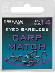 Drennan Carp Match Barbless Eyed Hooks