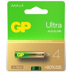 GP GP24AU Ultra Alkaline AAA Bite Alarm Batteries 4pk