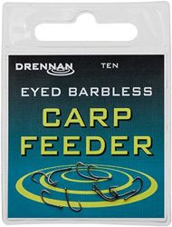 Drennan Carp Feeder Barbless Eyed Hooks