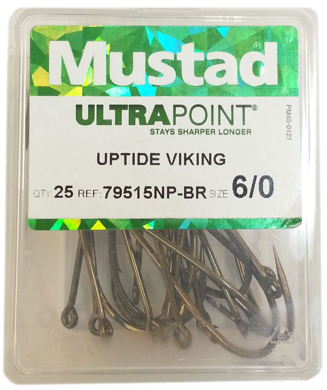 Mustad (BOX) 79515NP-BR Uptide Viking Hooks