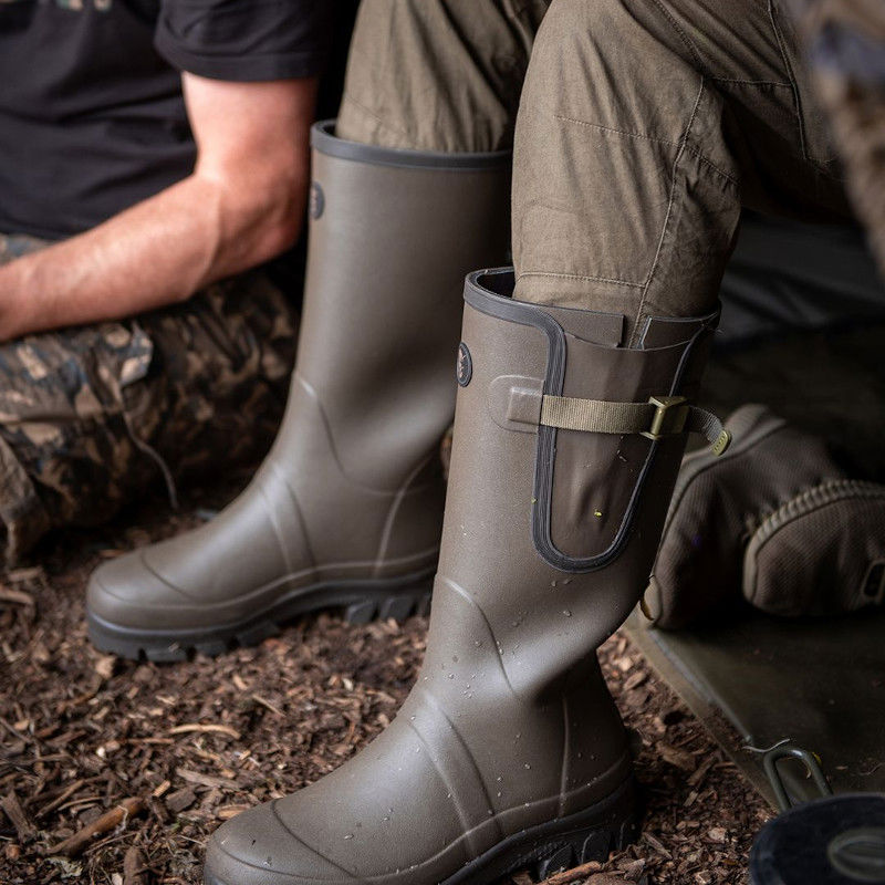 Fox Neoprene Lined Camo/Khaki Rubber Boots