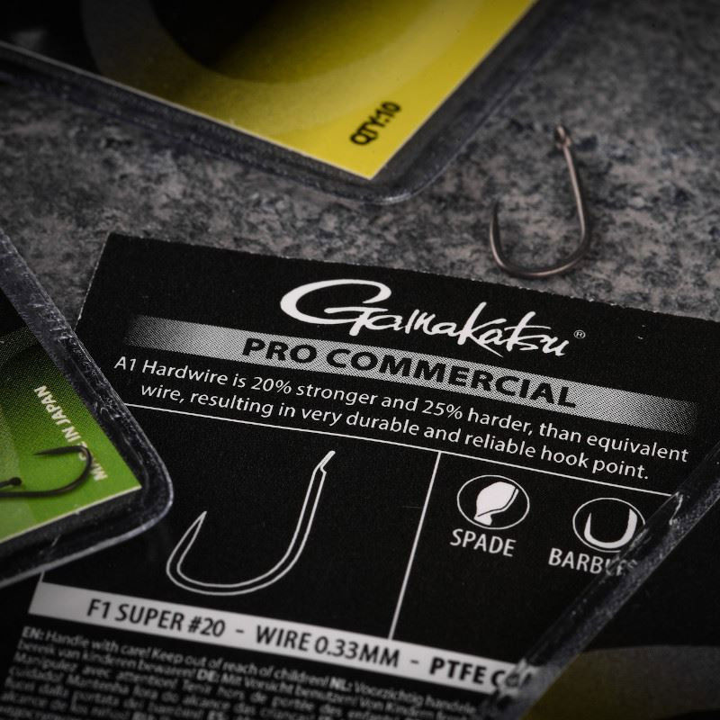 Gamakatsu Pro-C F1 Super Spade Barbless Hooks