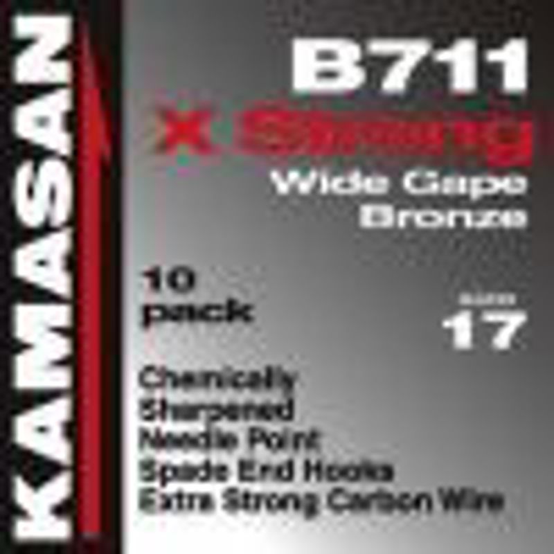 Kamasan B711 X Strong Wide Gape Bronze Spade Hooks