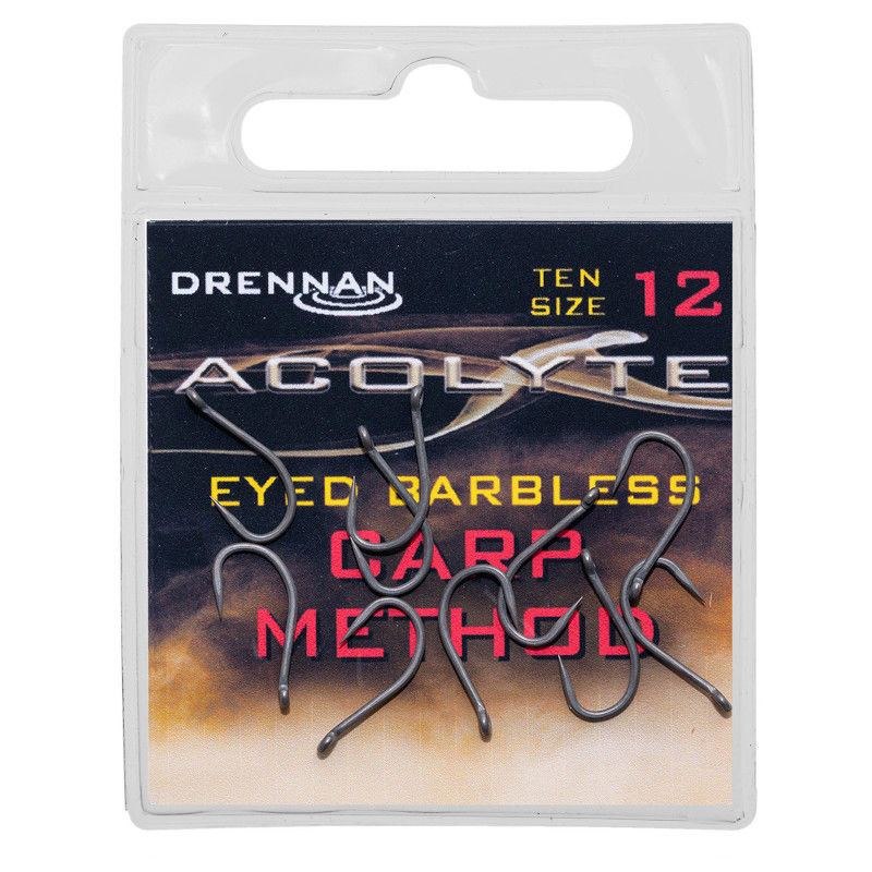 Drennan Acolyte Carp Method Barbless Eyed Hooks