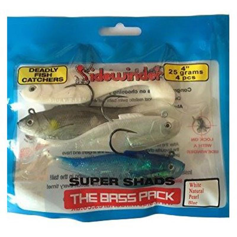 Sidewinder Super Shads Bass Pack 4inch/25g