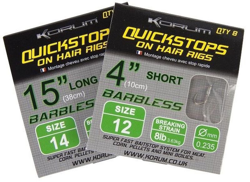 Korum Hair Rigs with Quickstops