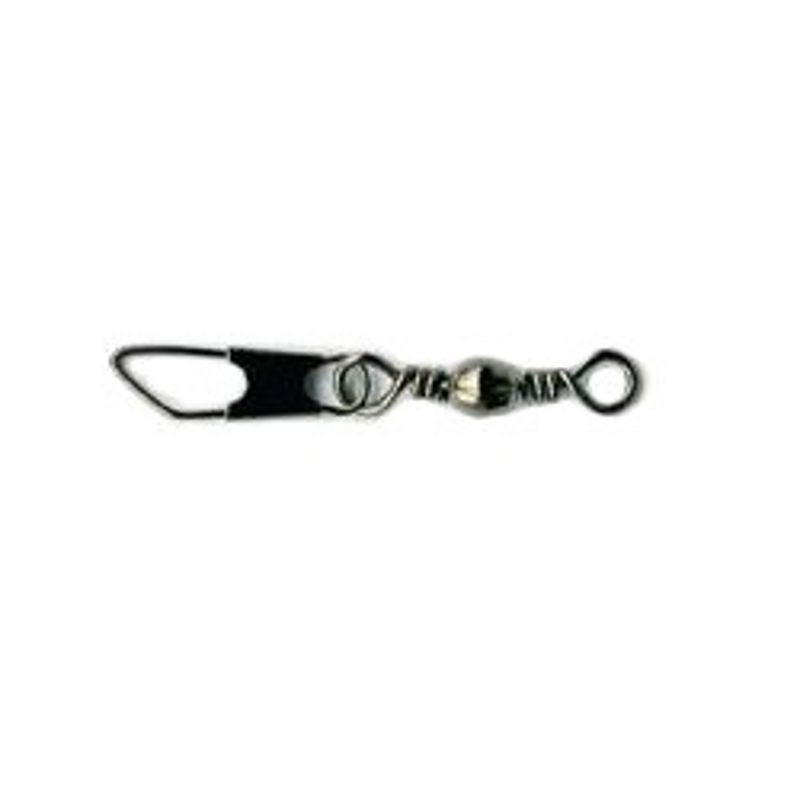 Mustad Black Barrel Swivel & Snap (77215)