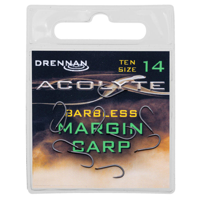 Drennan Acolyte Margin Carp Barbless Spade Hooks