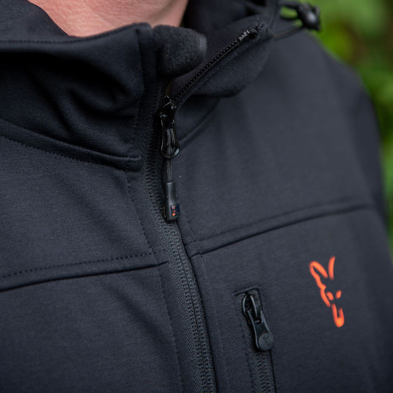 Fox Collection Soft Shell Jacket Black & Orange